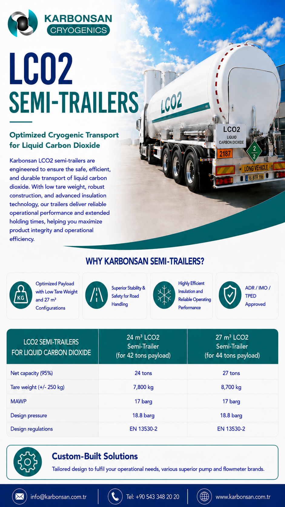 LCO2 Transport Semi-Trailers